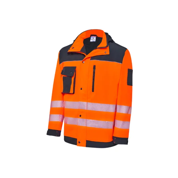 HIVIS-Winter-Softshell-Jacke 48D07 warnorange/graphitgrau
