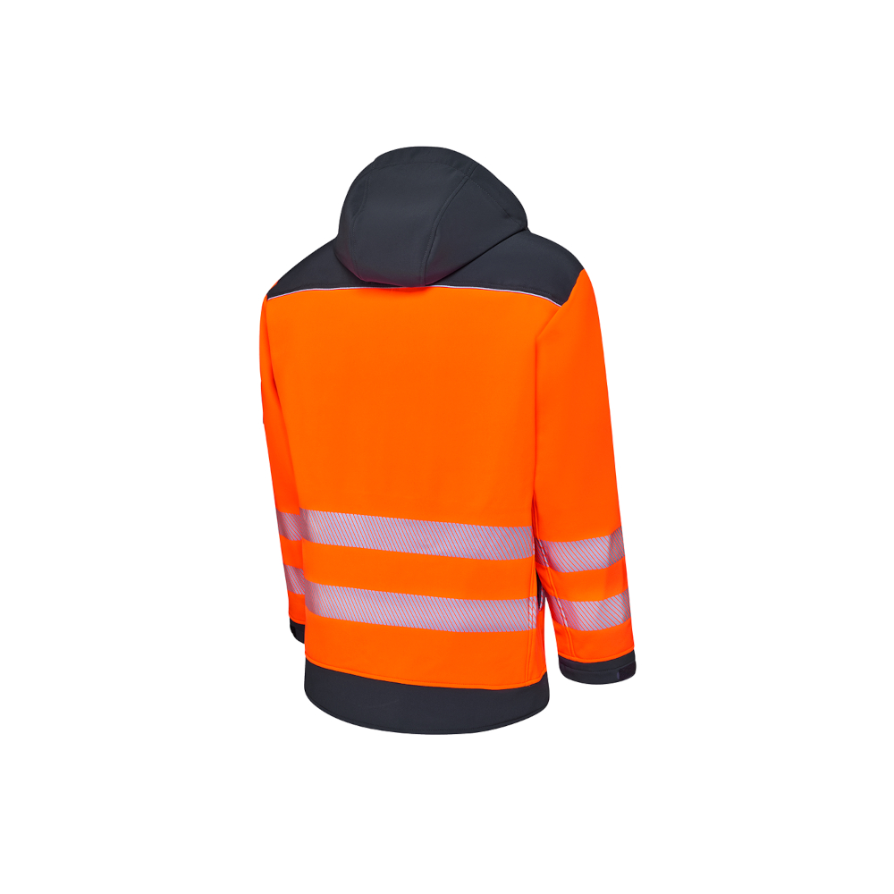 HIVIS-Winter-Softshell-Jacke 48D07 warnorange/graphitgrau – Bild 2